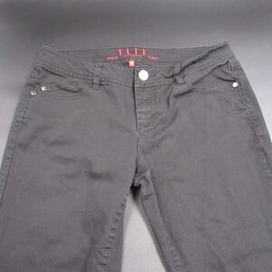 Elle‎ Paris Jeans Black Dark Wash Zipper Button Pockets Skinny Size 8R
